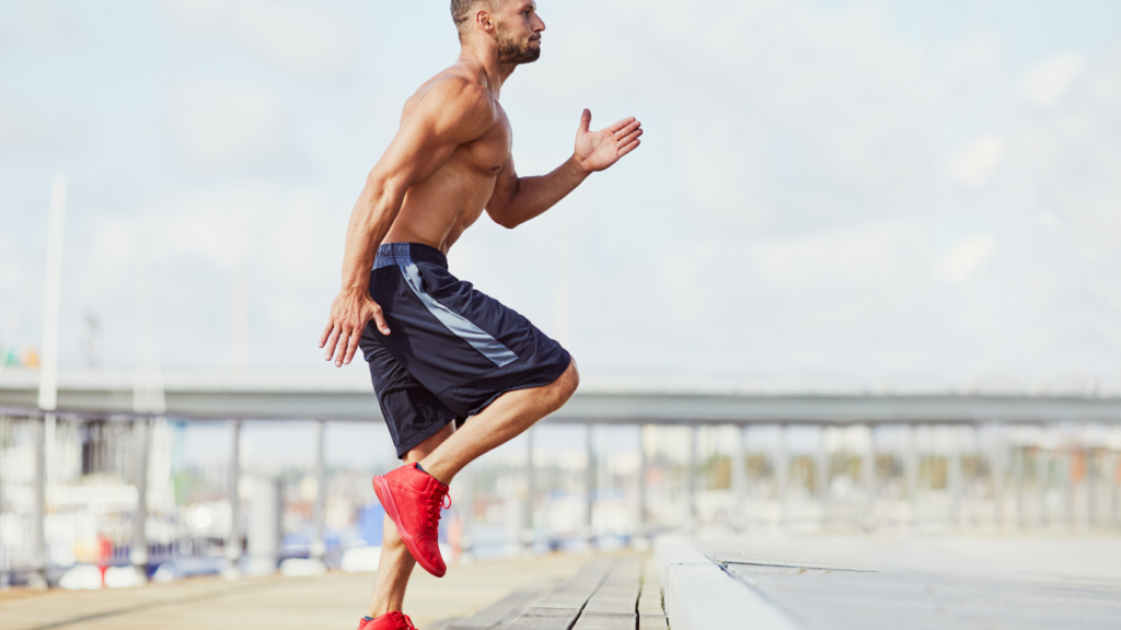 man doing hiit workout